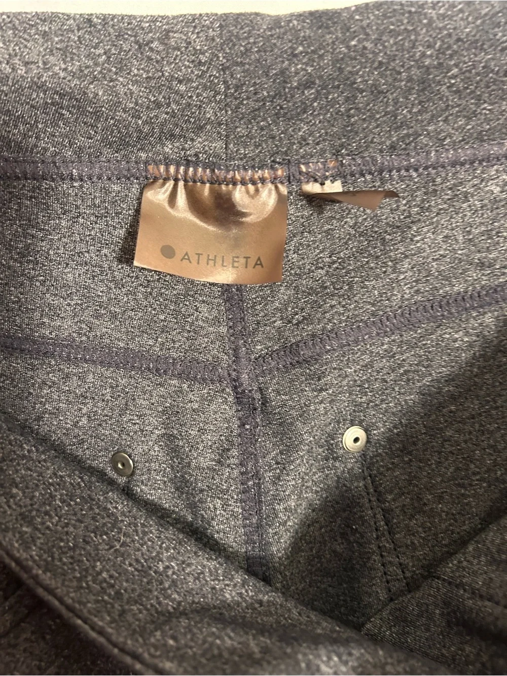 Athleta Black Heathered Drawstring Cargo Joggers